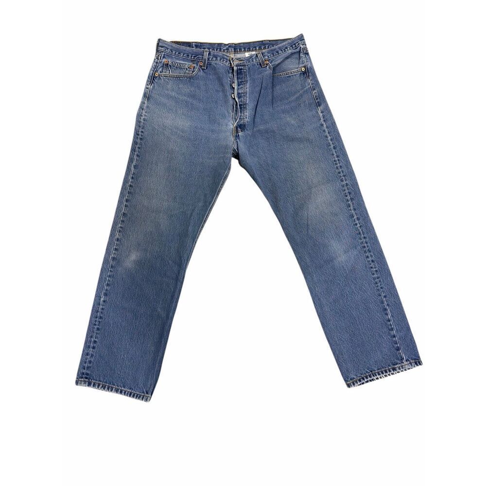 Levi’s 501 XX Mens Jeans 40X34 Blue Button Fly Made In Dominican Republic